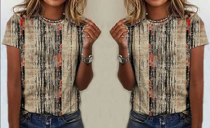 Eveloria Damen T-Shirt BedrucktVintage Style Weiß