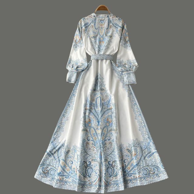 Eveloria Damen A-Linienkleid Gürtel Blumenmuster