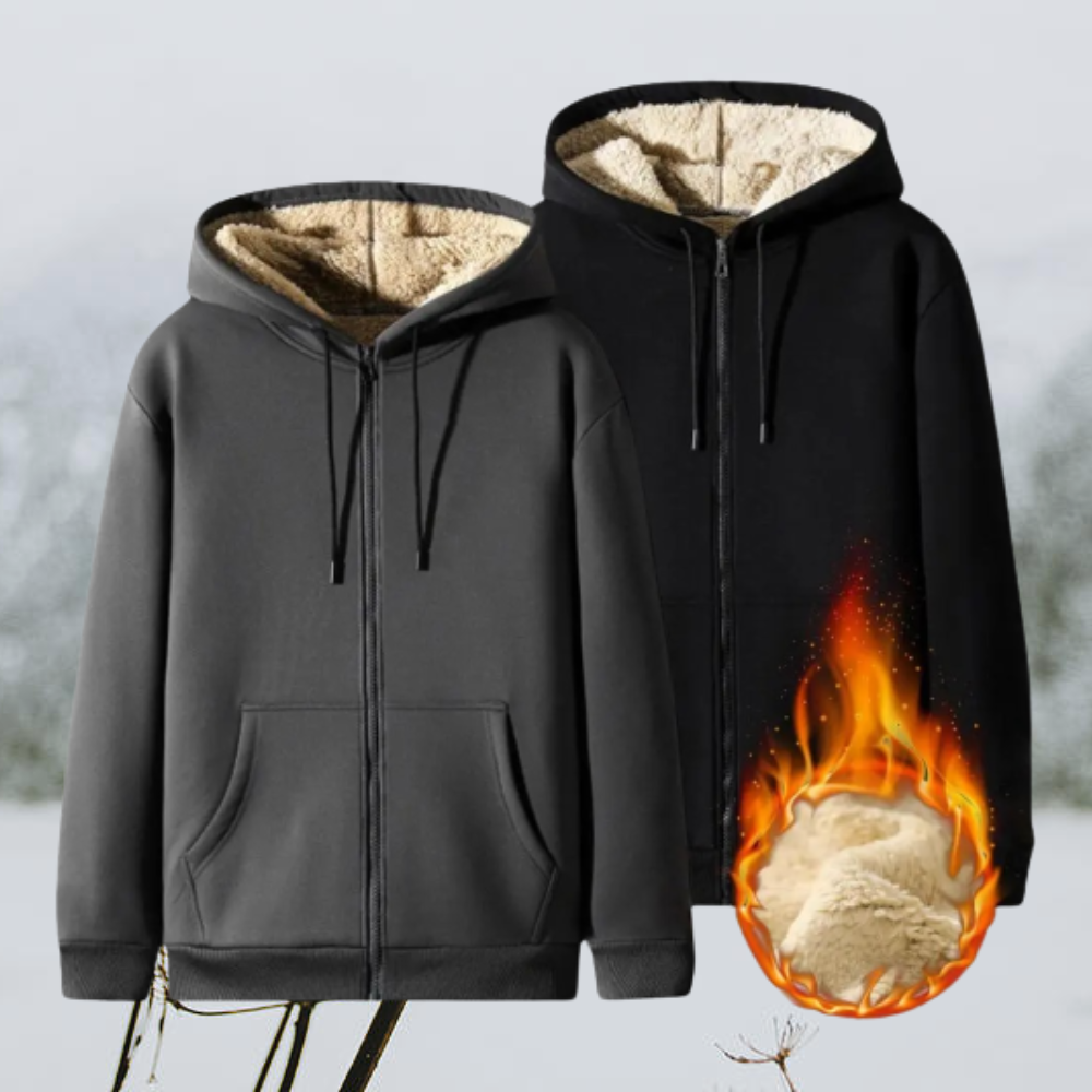 Herren Fleecejacke Teddyfutter Warm Beige