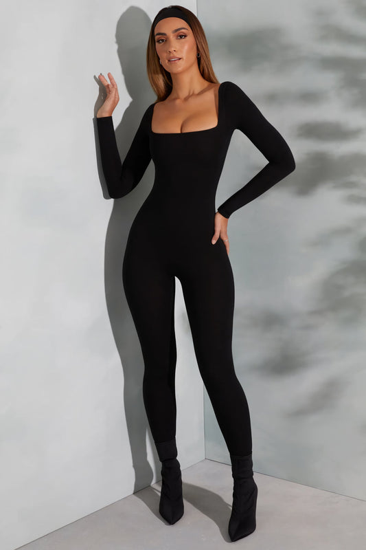 Eveloria Damenoverall Sitzend Schwarz - Eveloria