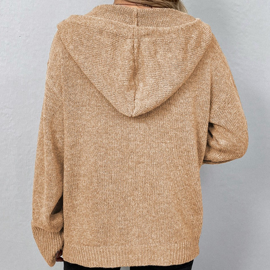 Eveloria Damen Kapuzencardigan Kordelzug