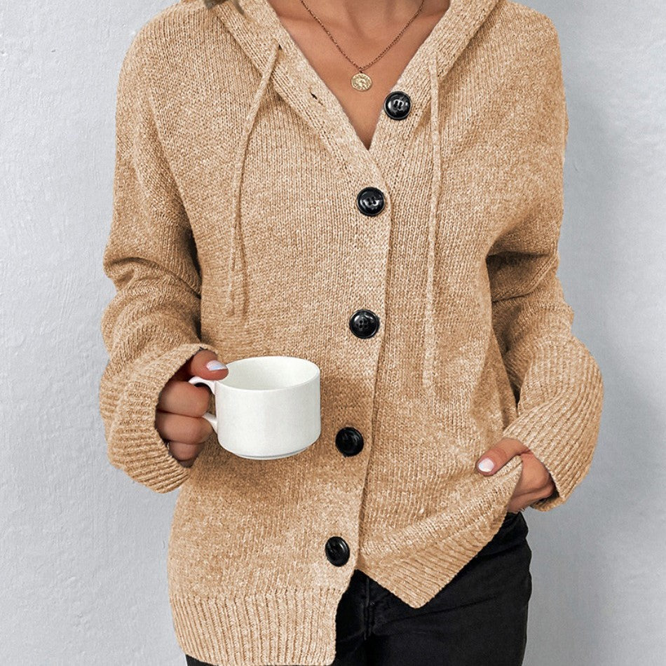 Eveloria Damen Kapuzencardigan Kordelzug