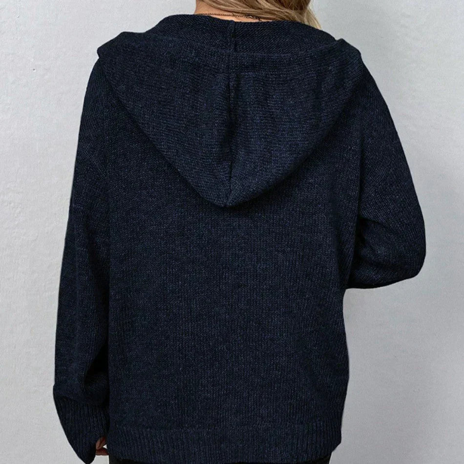 Eveloria Damen Kapuzencardigan Kordelzug