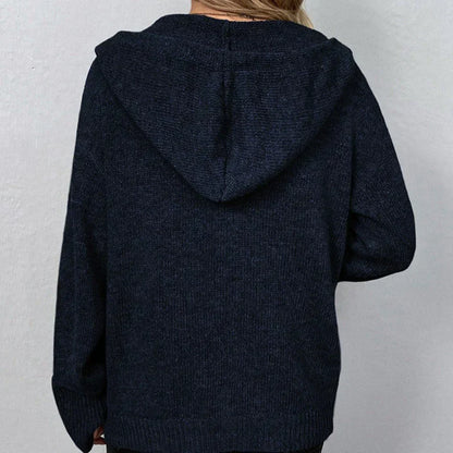 Eveloria Damen Kapuzencardigan Kordelzug