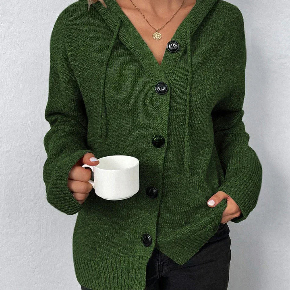 Eveloria Damen Kapuzencardigan Kordelzug