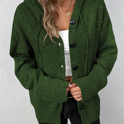 Eveloria Damen Kapuzencardigan Kordelzug - Eveloria