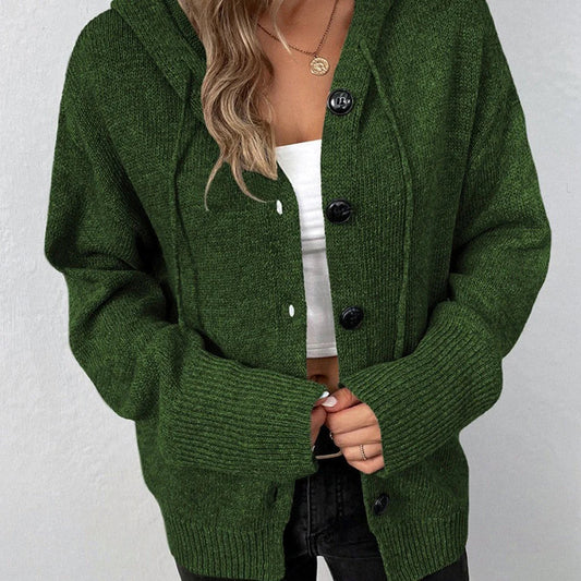 Eveloria Damen Kapuzencardigan Kordelzug - Eveloria