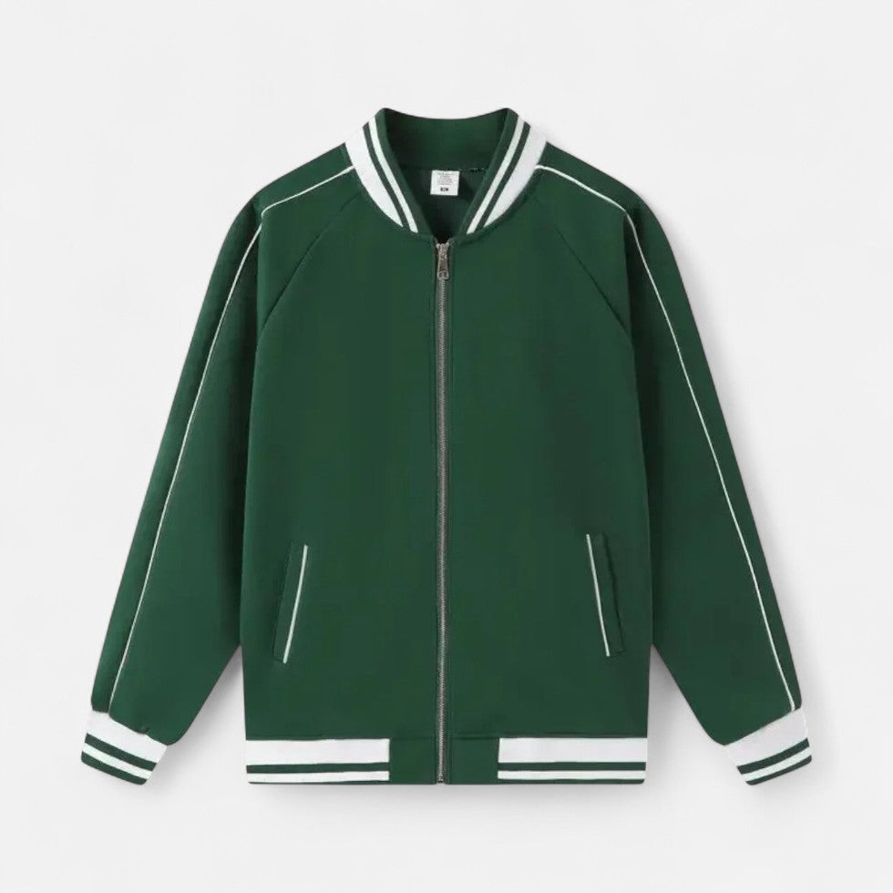 Männer Leichte Baseballjacke Reißverschluss Varsity-Stil - Eveloria