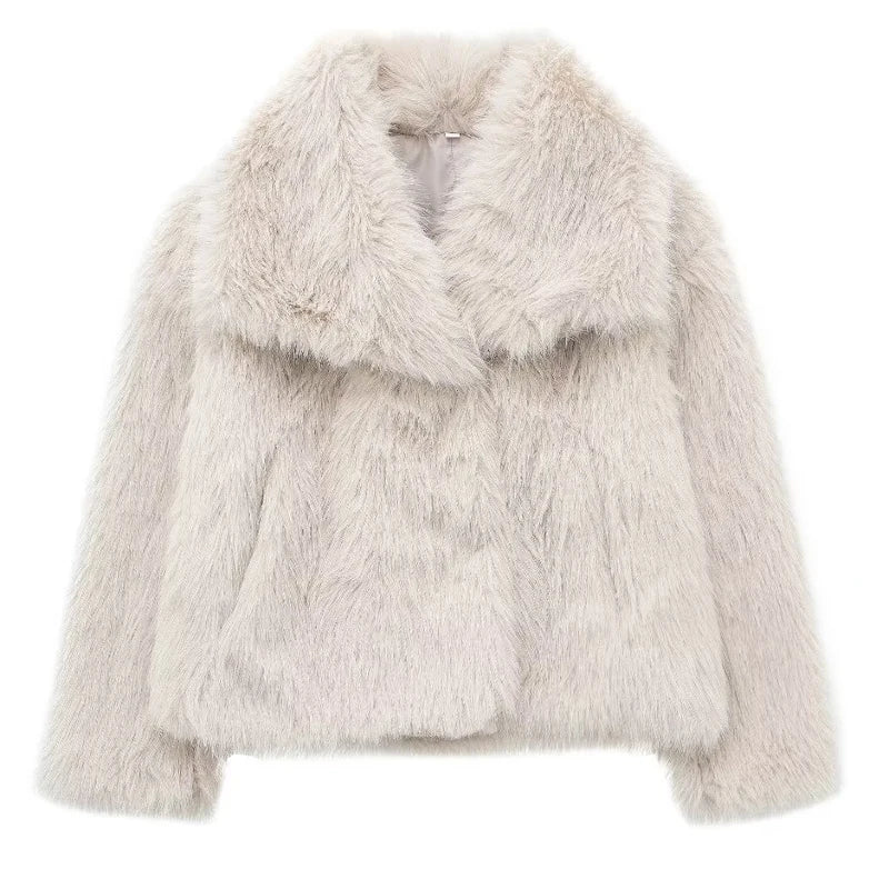 Damen Pelzjacke Warm Stilvolles Design