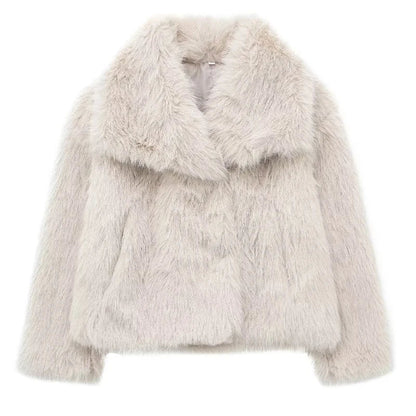 Damen Pelzjacke Warm Stilvolles Design