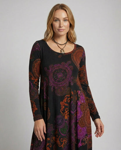 Damen Boho-Kleid Leicht Lässig