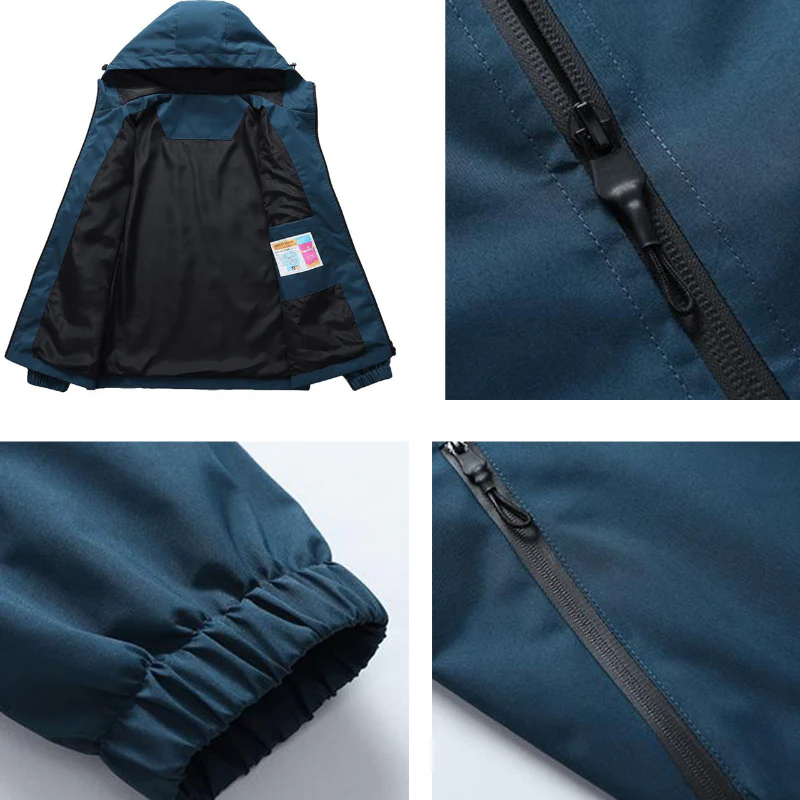 Eveloria Damen Outdoorjacke Wasserdicht Winddicht Mit Kapuze - Eveloria