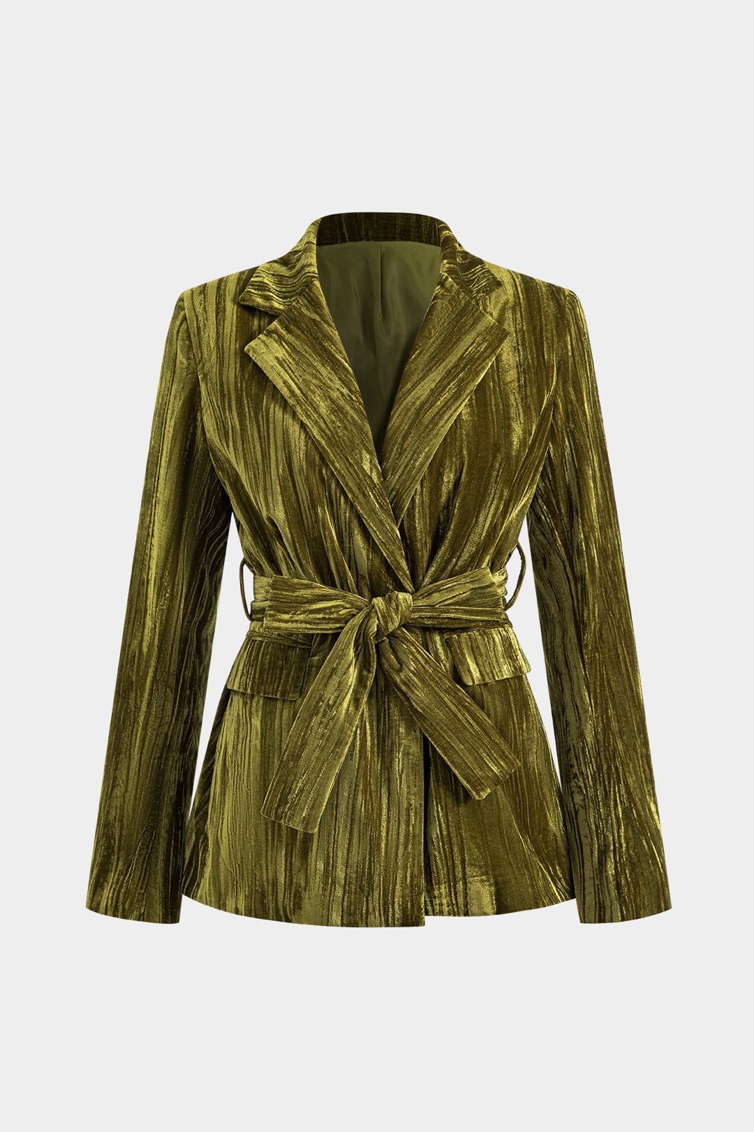 Damen Samtjacke Mit Bindegürtel - Norvielle
