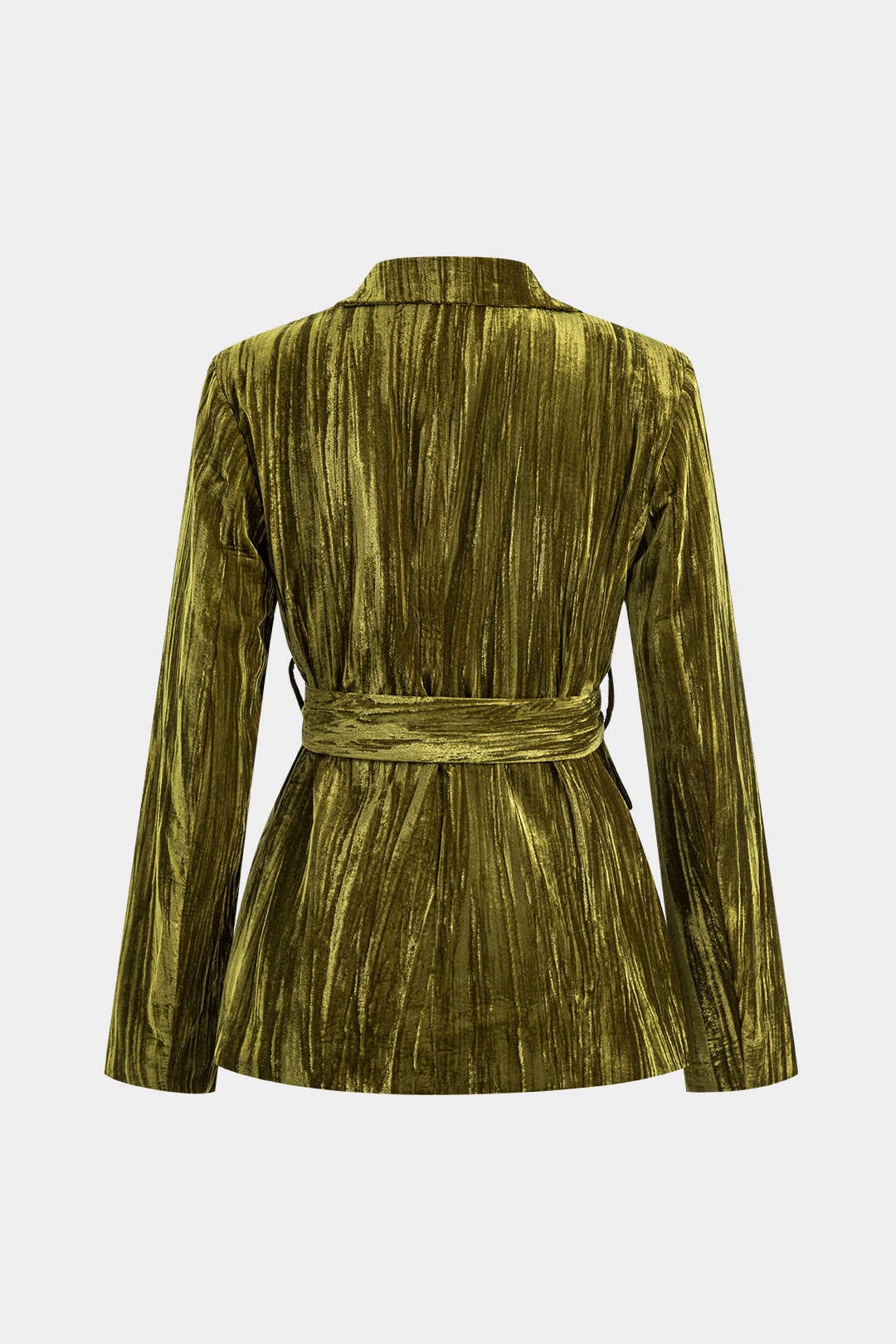 Damen Samtjacke Mit Bindegürtel