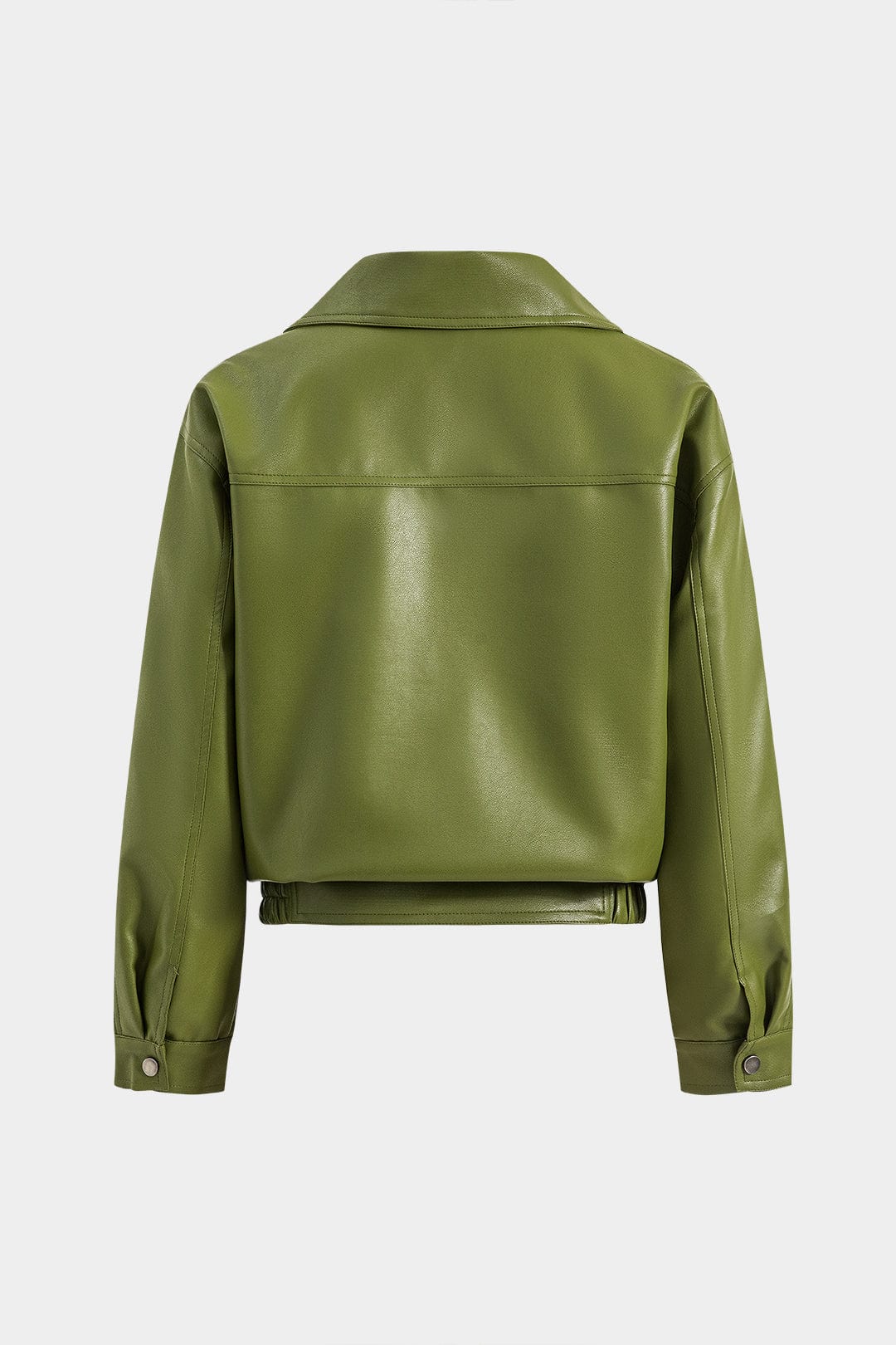 Grüne Kunstlederjacke Damen
