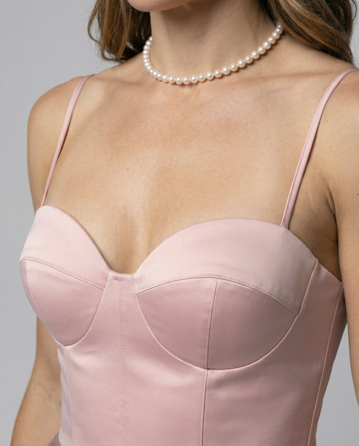 Damen Tüll Abendkleid Korsett