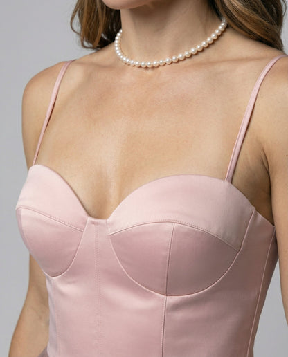 Damen Tüll Abendkleid Korsett