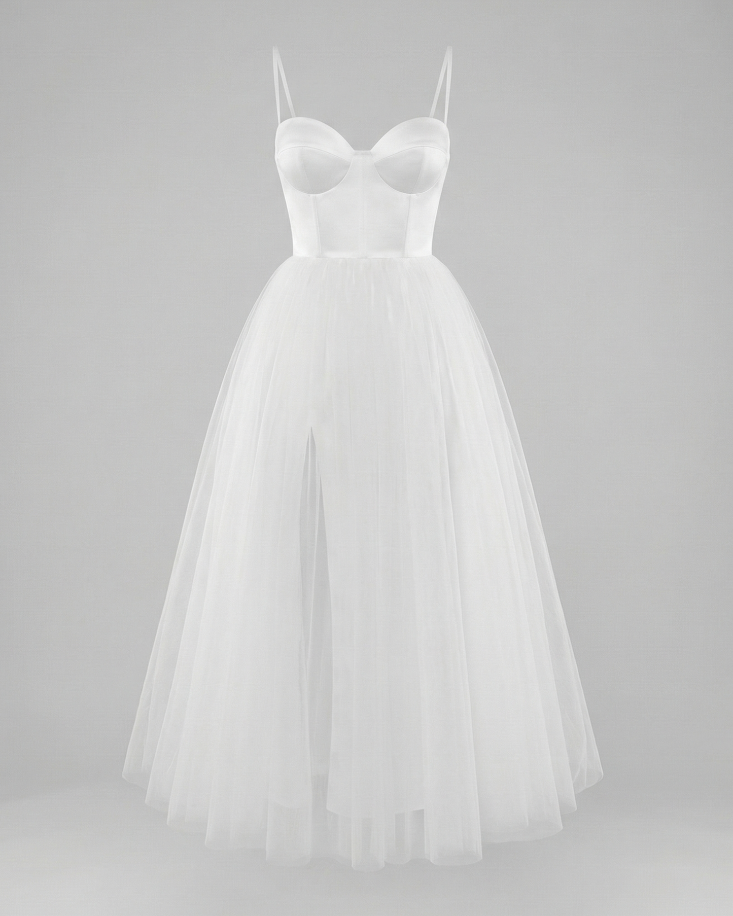 Damen Tüll Abendkleid Korsett
