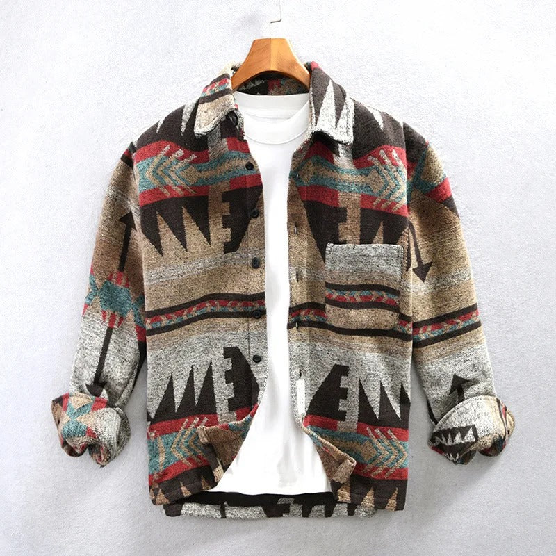 Herren Overshirt Jacke Bedruckt Vintage Stil - Eveloria
