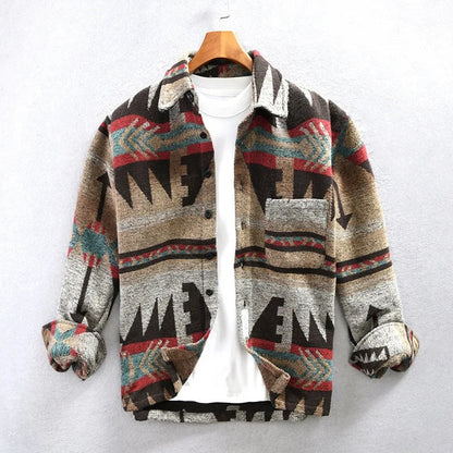 Herren Overshirt Jacke Bedruckt Vintage Stil - Eveloria