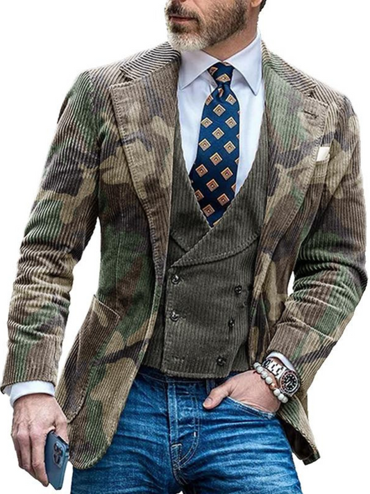 Herren Camouflage Blazer Lässiger Schnitt - Eveloria