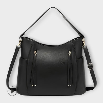 Lilian Damen Schultertasche Alltags Ledertasche Braun