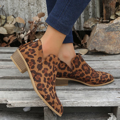 Damen Stiefelette Modisch Leder