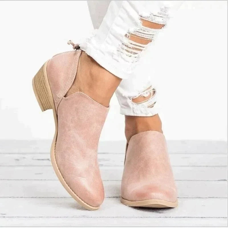 Damen Stiefelette Modisch Leder