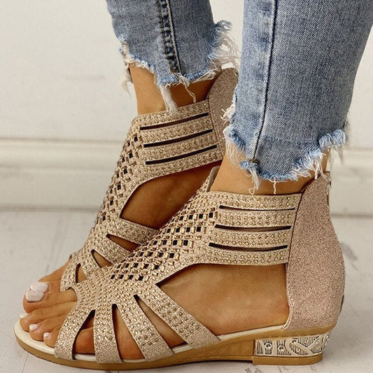 Eveloria Damen Orthopädische Sandalen Niedriger Absatz - Eveloria