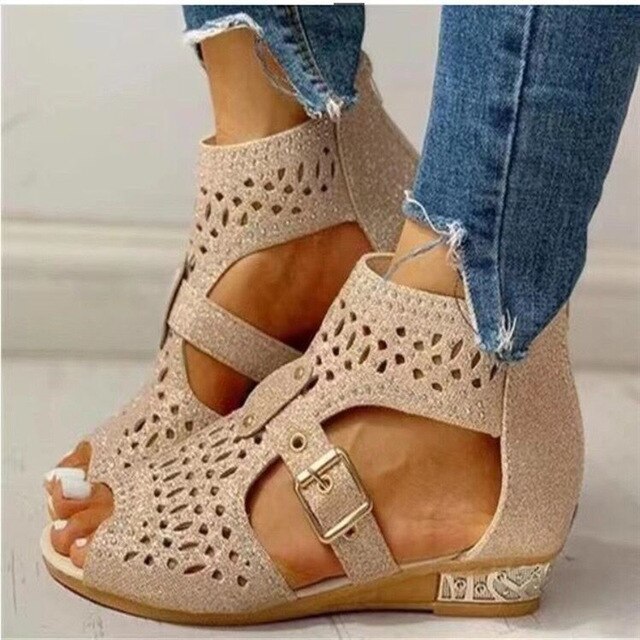 Eveloria Damen Orthopädische Sandalen Niedriger Absatz