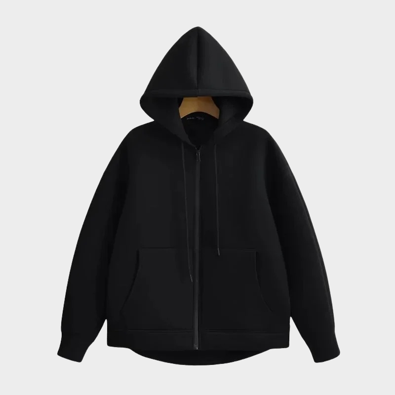 Eveloria Damen Basic-Kapuzenjacke Baumwolle