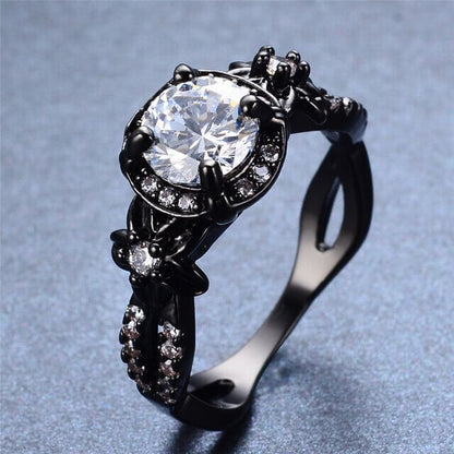 Damen Ring Zirkonia Edelsteine Silber
