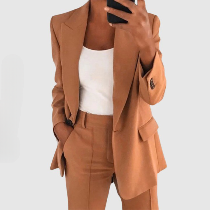 Damen 2-teiliger Hosenanzug Blazer und Hose