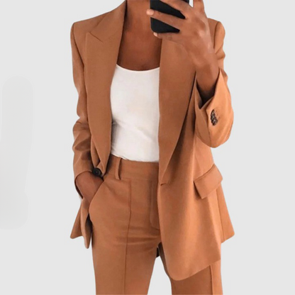 Damen 2-teiliger Hosenanzug Blazer und Hose