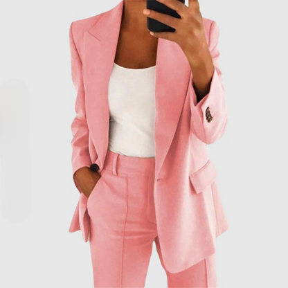 Damen 2-teiliger Hosenanzug Blazer und Hose