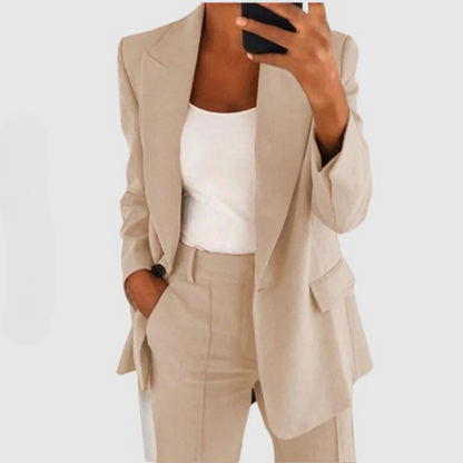 Damen 2-teiliger Hosenanzug Blazer und Hose