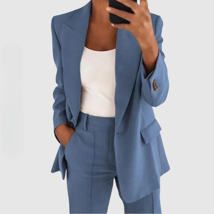 Damen 2-teiliger Hosenanzug Blazer und Hose
