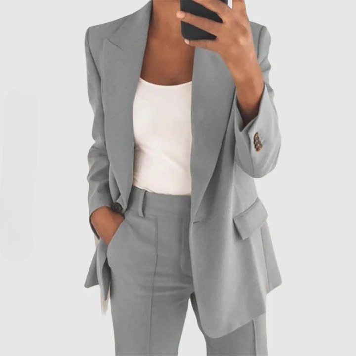 Damen 2-teiliger Hosenanzug Blazer und Hose