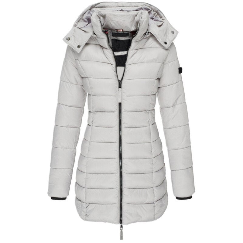 Damen Steppjacke Lang Winter Daunen