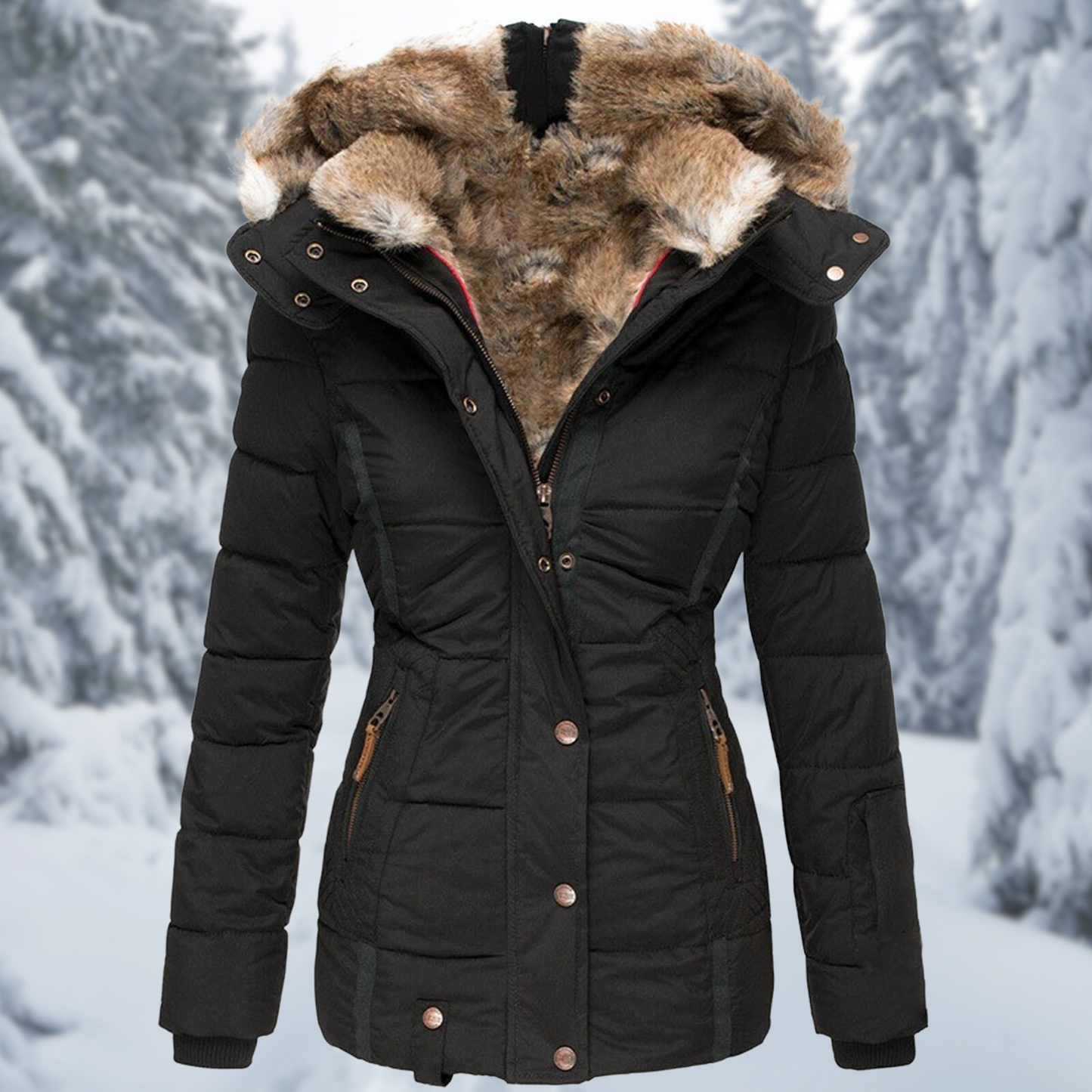 Damen Elegante Winterjacke Warm