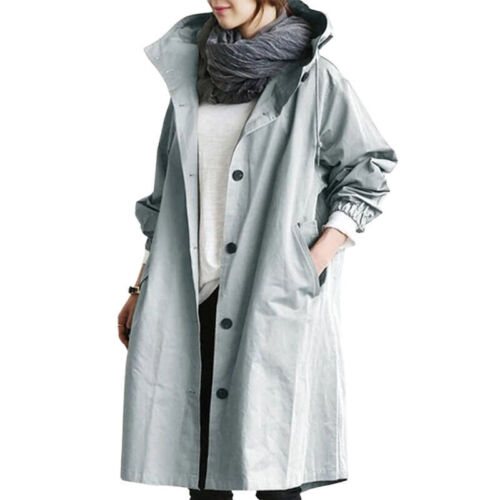 Eveloria Damen Trenchcoat Klassisch Lang Wasserabweisend
