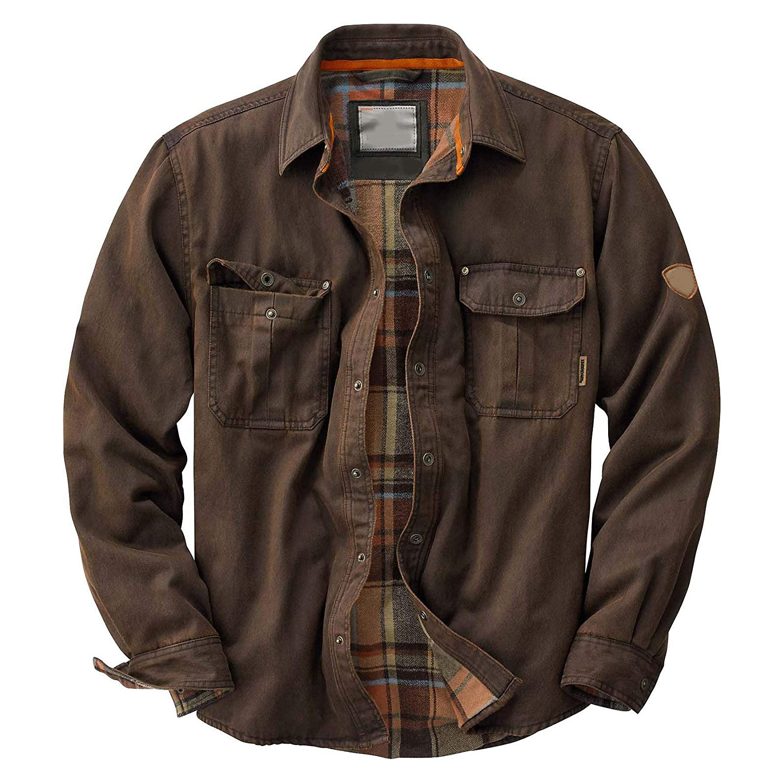 Herren Wachsjacke Bomberstil Warmes Flanellfutter Schwarz - Eveloria