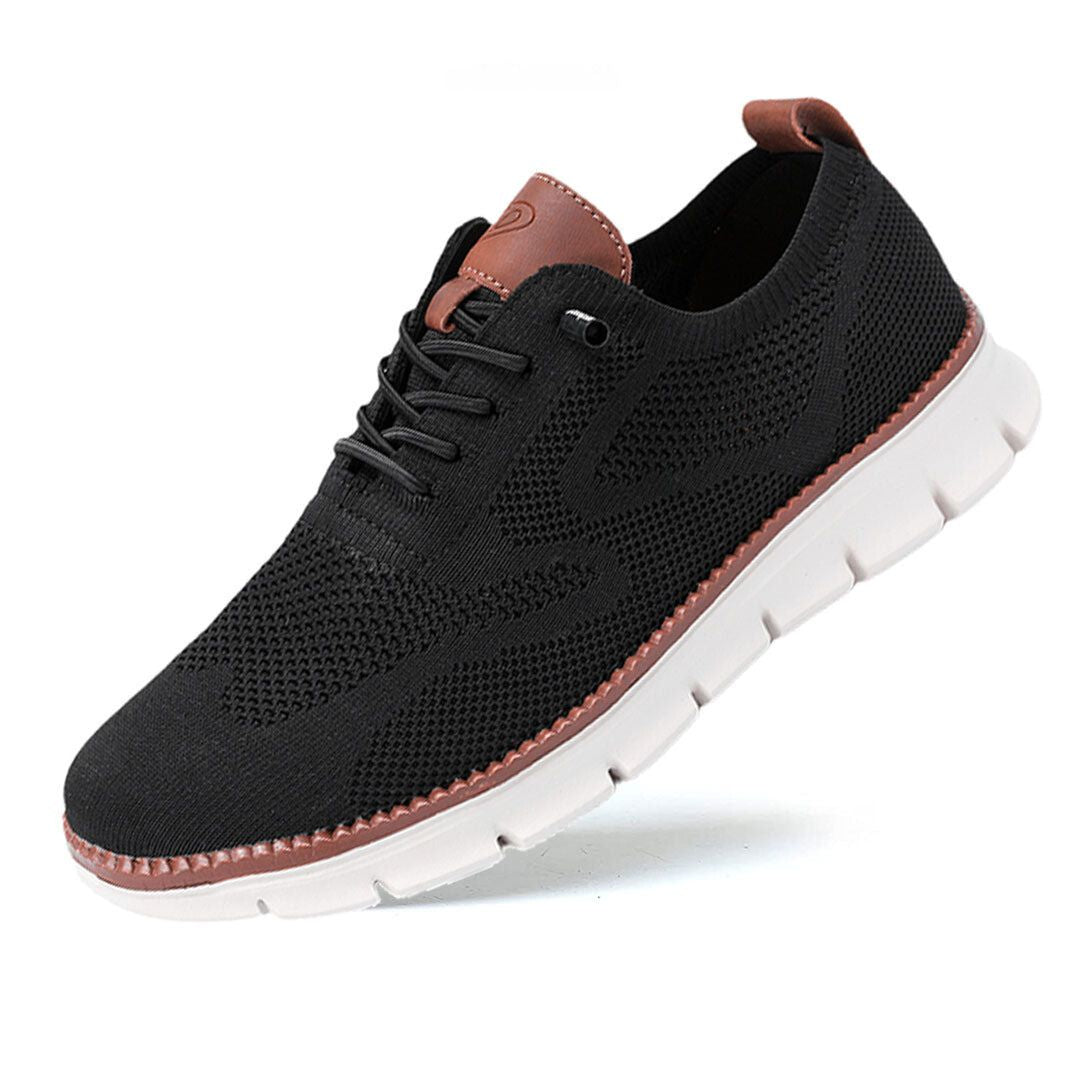 Herren Wanderschuhe Atmungsaktives Mesh Slip-On Schwarz - Eveloria