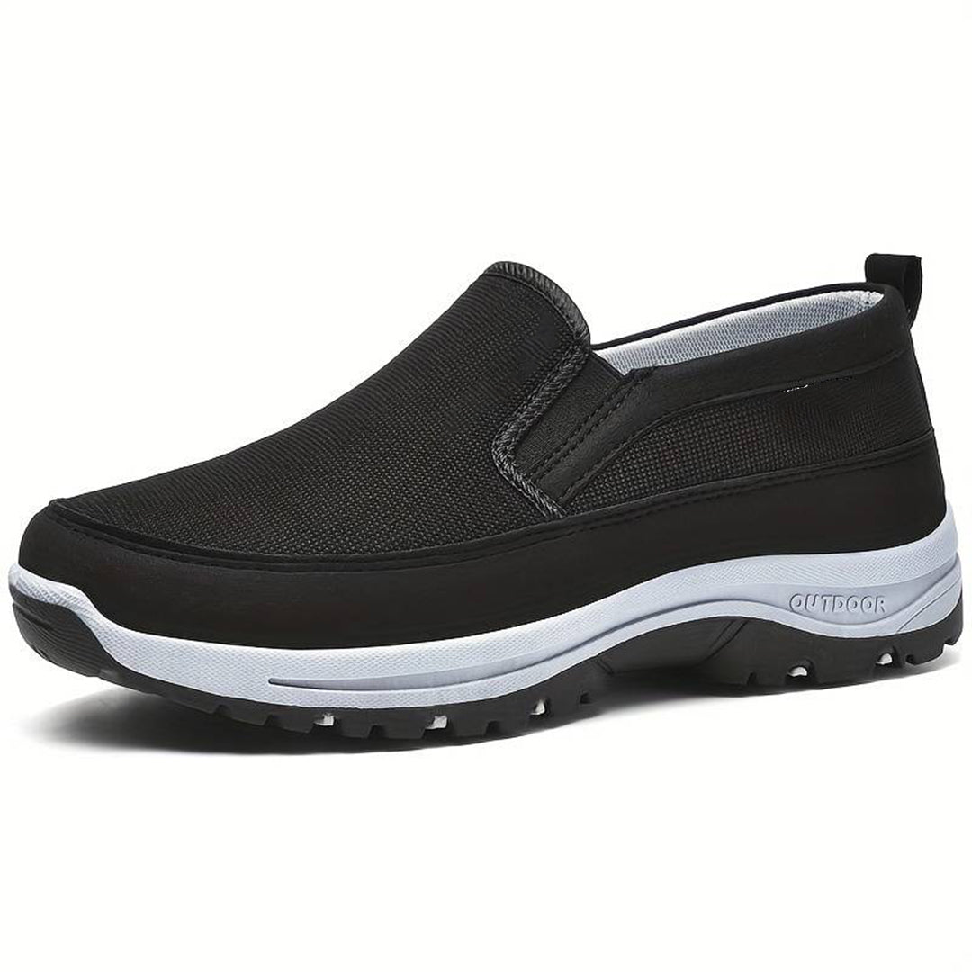 Herren Wanderschuhe Bequem Dicksohlige Schuhe Schwarz - Eveloria
