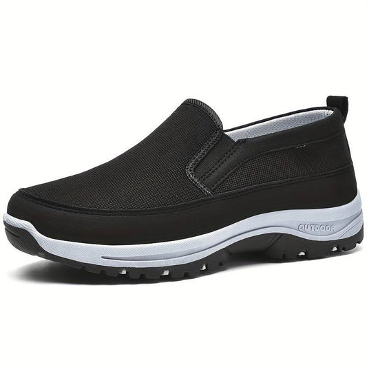 Herren Wanderschuhe Bequem Dicksohlige Schuhe Schwarz - Eveloria