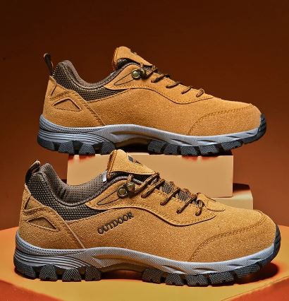Herren Wanderschuhe Rutschfeste Schnürschuhe Schwarz - Eveloria