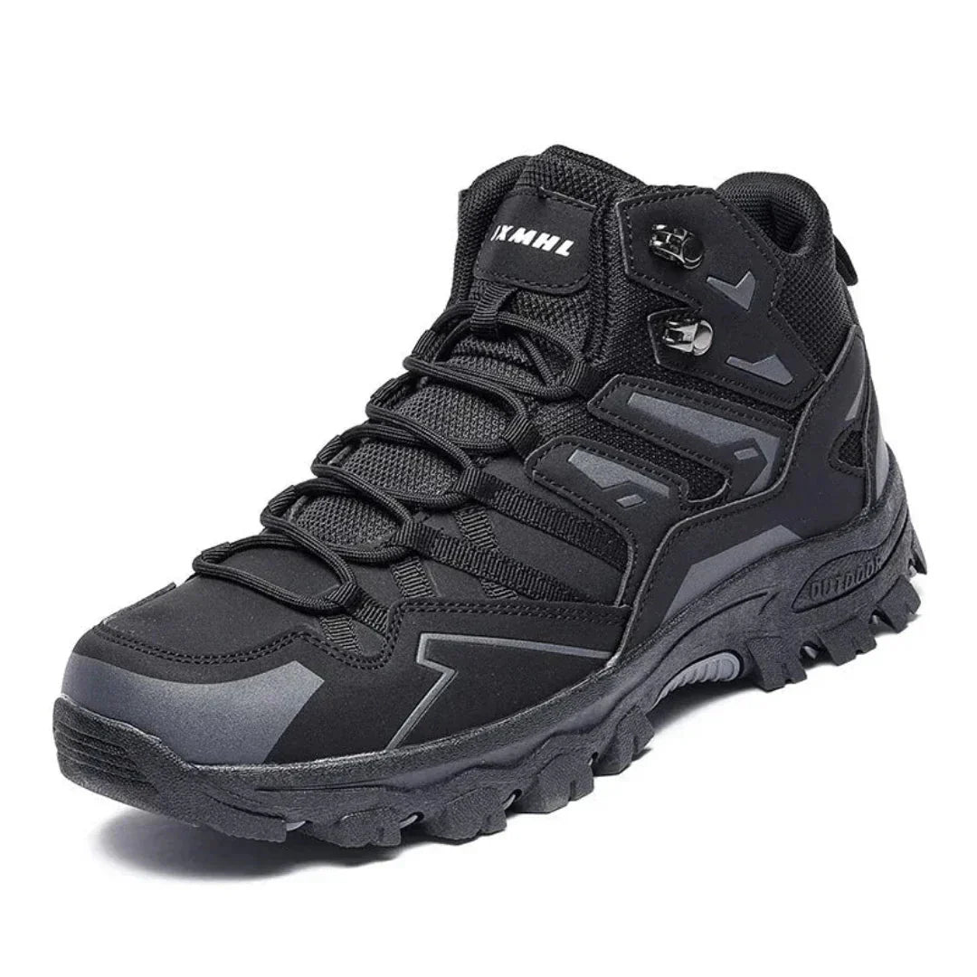 Herren Wanderschuhe Wasserdicht Rutschfest Schwarz - Eveloria