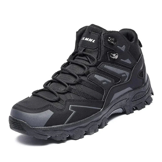 Herren Wanderschuhe Wasserdicht Rutschfest Schwarz - Eveloria