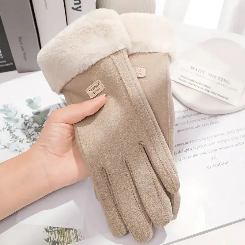Damen Winterhandschuhe Eveloria Woll Schwarz - Eveloria