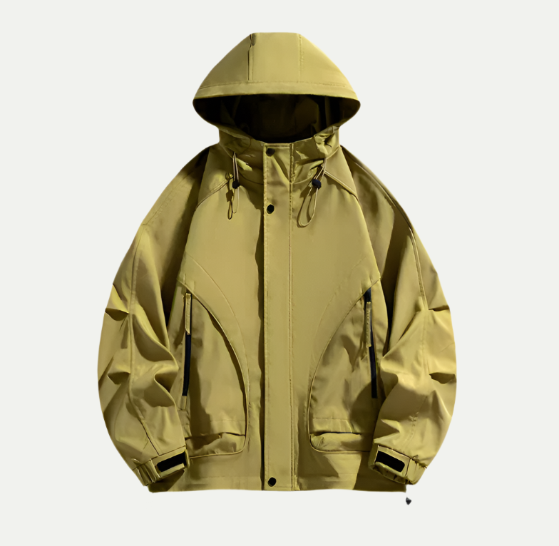 Eveloria Herren Wasserdichte Leichtjacke Verstellbare Kapuze